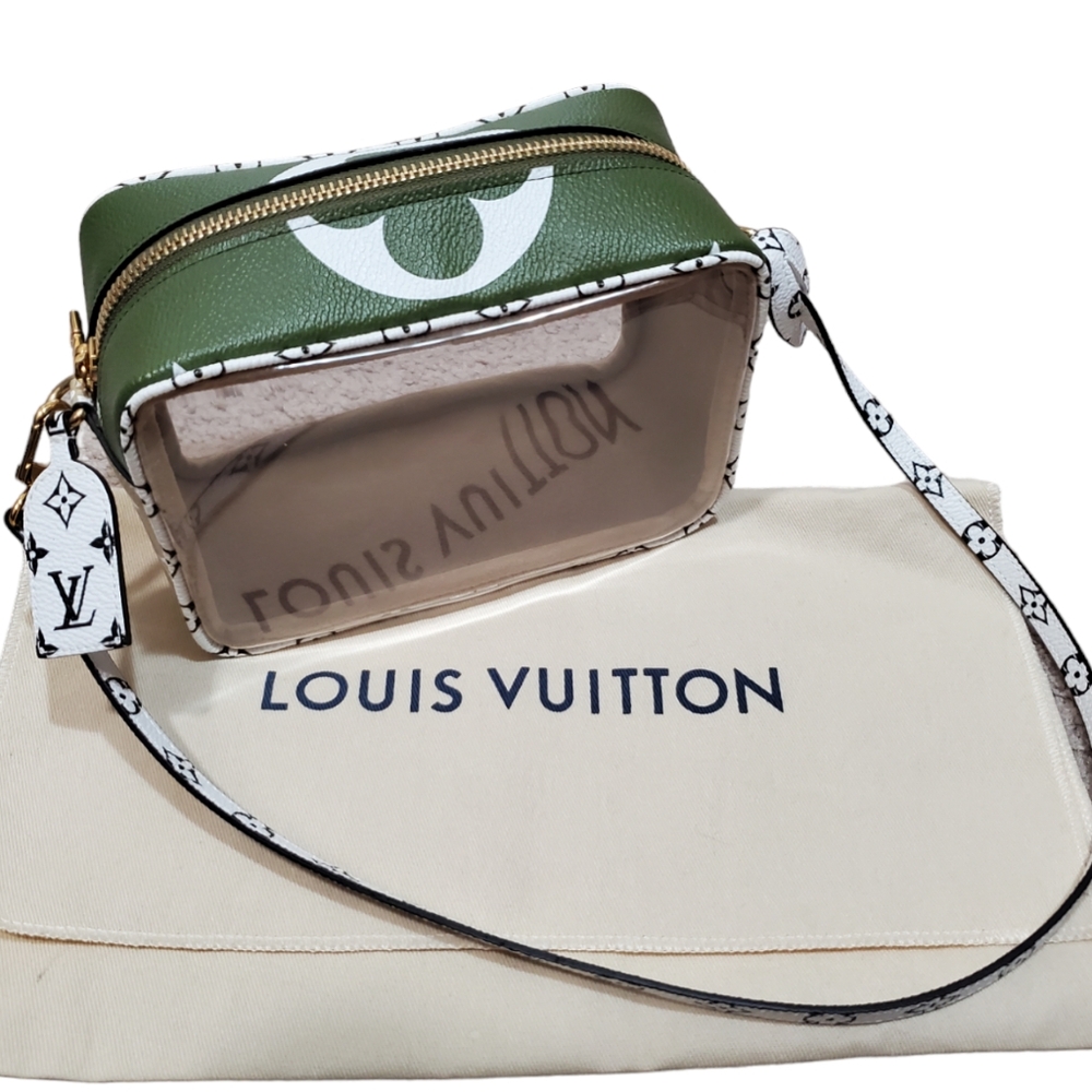 Louis Vuitton Olive and Ivory Crossbody Bag